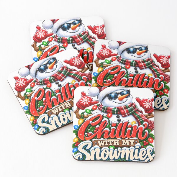 Item preview, Chillin With My Snowmies Cool Snowman Christmas Winter designed and sold by 198tees.
