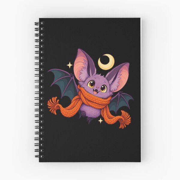 Item preview, Bat with a Knitted Scarf – Cosy Halloween designed and sold by electricpeacock.