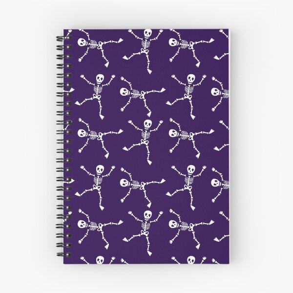 Item preview, Dancing Skeletons Purple Halloween Pattern designed and sold by VibnWalls.