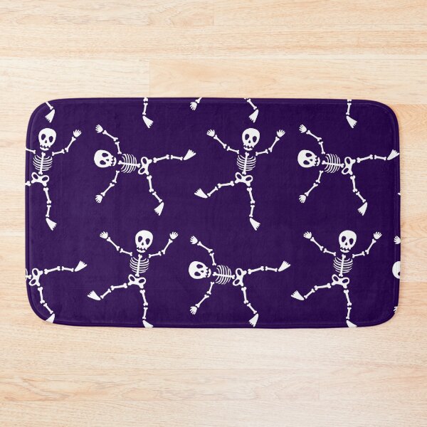Item preview, Dancing Skeletons Purple Halloween Pattern designed and sold by VibnWalls.