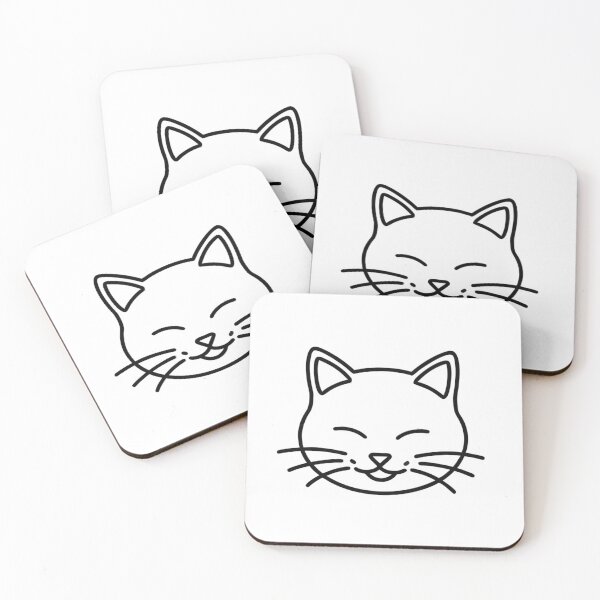 Item preview, Black Cat Minimalist Face Outline Design designed and sold by Ikochane.
