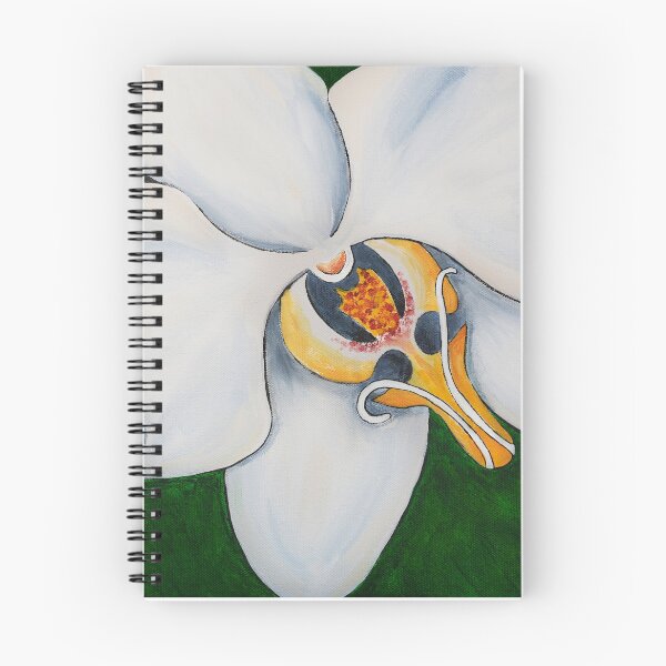 Item preview, Two White Orchids On Green Botanical Floral Painting Art designed and sold by Sharon Cummings Art.