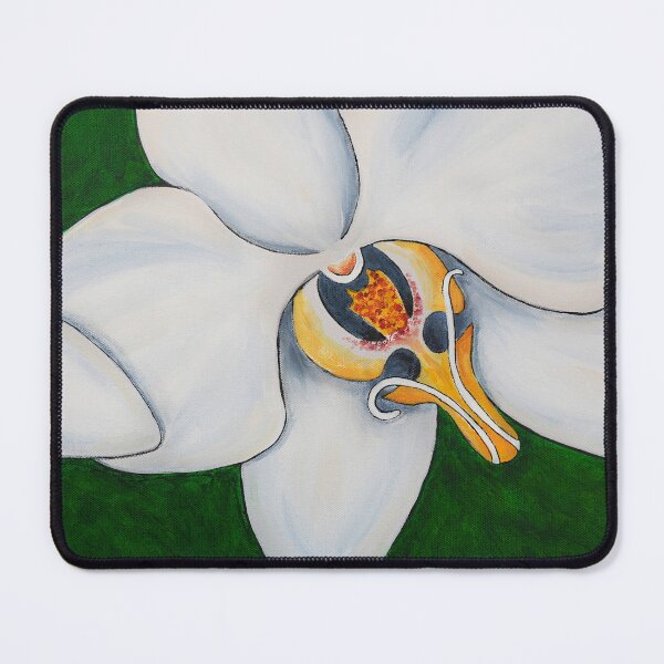 Item preview, Two White Orchids On Green Botanical Floral Painting Art designed and sold by Sharon Cummings Art.