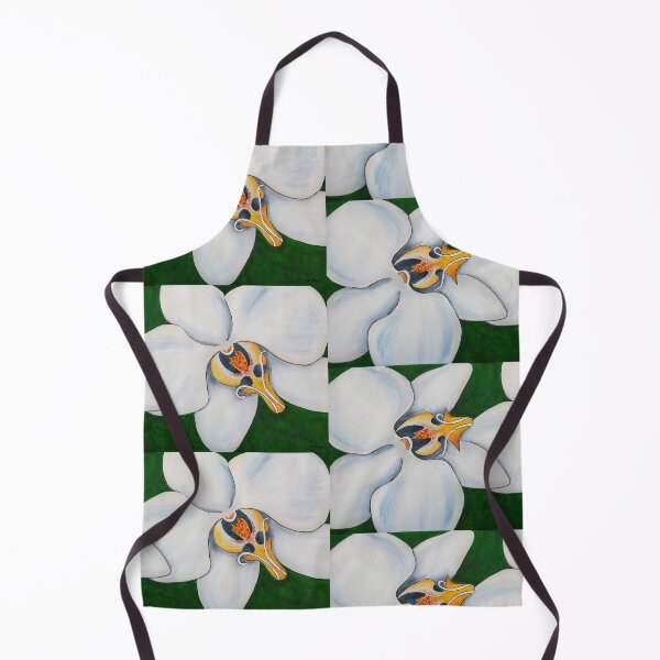 Item preview, Two White Orchids On Green Botanical Floral Painting Art designed and sold by Sharon Cummings Art.