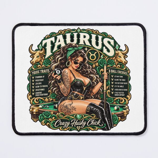 Item preview, Taurus Pool Player Toxic Traits & 8 Ball Excuses | Crazy Husky Chick designed and sold by Crazyhuskychick.