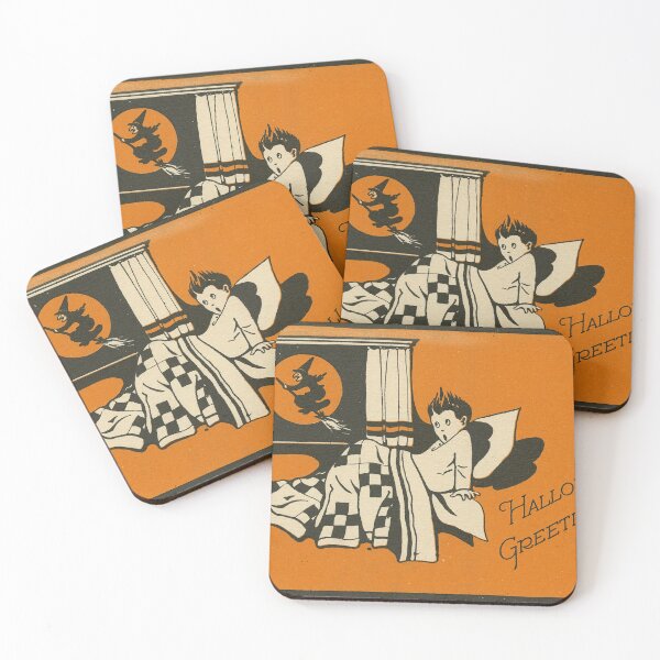 Item preview, Halloween Greetings Vintage Postcard, circa 1912 designed and sold by Exhumed Archives.