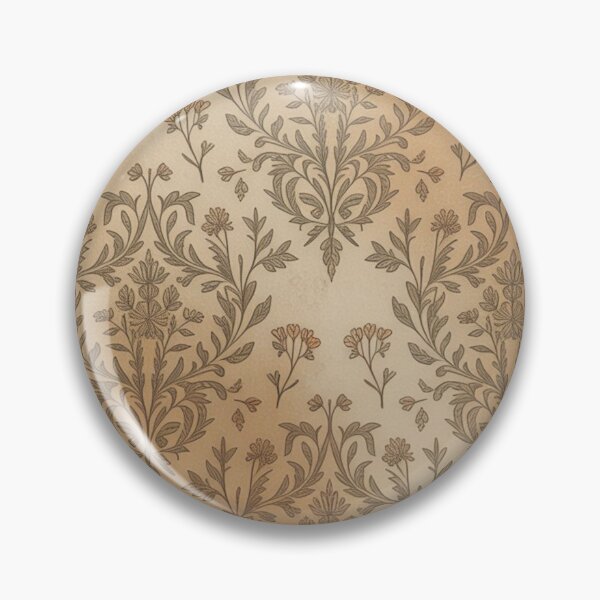 Item preview, Classic Soft Gold Tone on Tone Damask Aged Pattern designed and sold by Mindful Wall Art Studio.