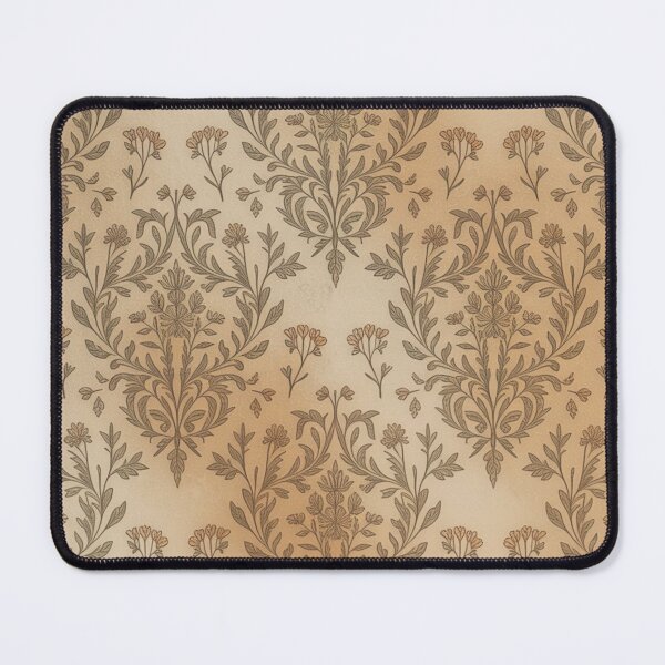 Item preview, Classic Soft Gold Tone on Tone Damask Aged Pattern designed and sold by Mindful Wall Art Studio.