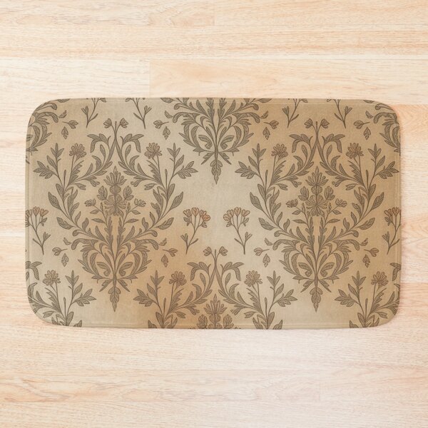 Item preview, Classic Soft Gold Tone on Tone Damask Aged Pattern designed and sold by Mindful Wall Art Studio.