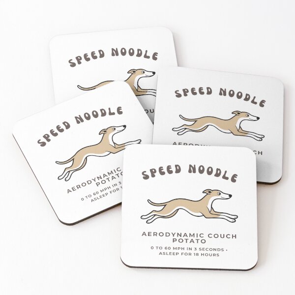 Item preview, Speed Noodle Funny Whippet Greyhound Dog Lover Retro Art designed and sold by wildsilencee.