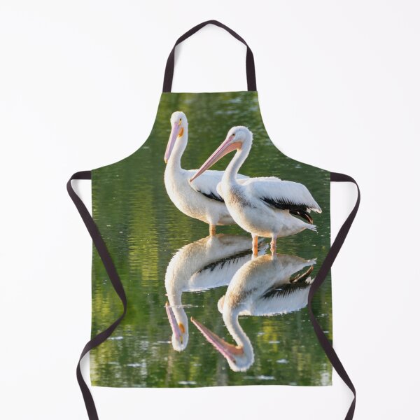 Item preview, White Pelican Pair Reflected in Green Water designed and sold by Kimberly Palmer.