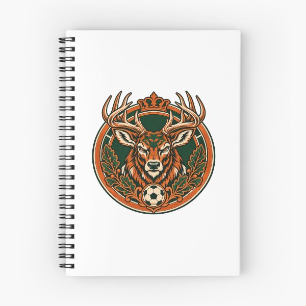 Item preview, Royal Stag Crown Football Crest Green Orange Badge designed and sold by DriftcoreStudio.