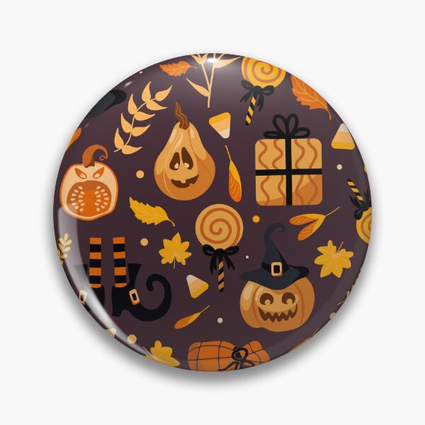 Item preview, Witchy Pumpkin Candy Autumn Halloween Pattern designed and sold by VibnWalls.