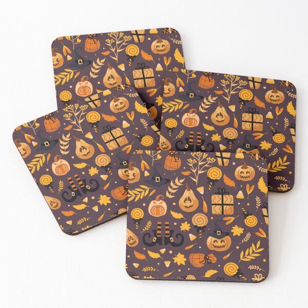 Item preview, Witchy Pumpkin Candy Autumn Halloween Pattern designed and sold by VibnWalls.