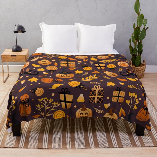 Item preview, Witchy Pumpkin Candy Autumn Halloween Pattern designed and sold by VibnWalls.