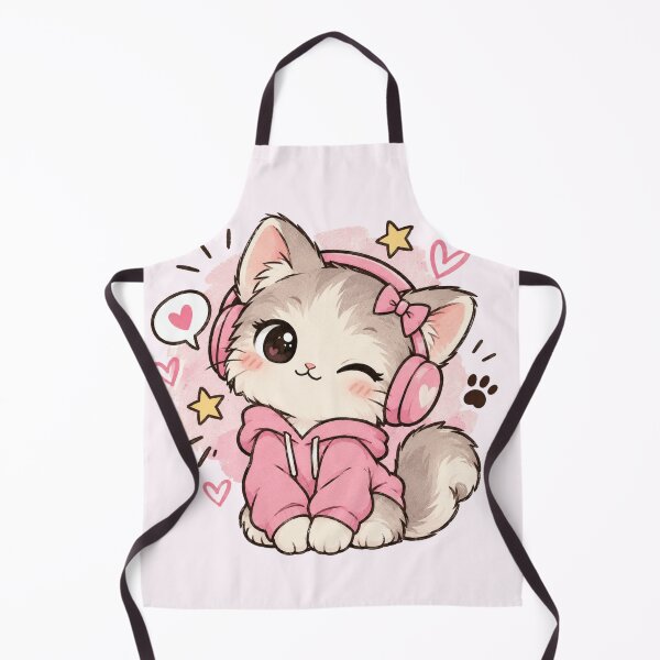 Item preview, Cute Kawaii Cat Animal Avatar Pink Hoodie designed and sold by LunaVales.