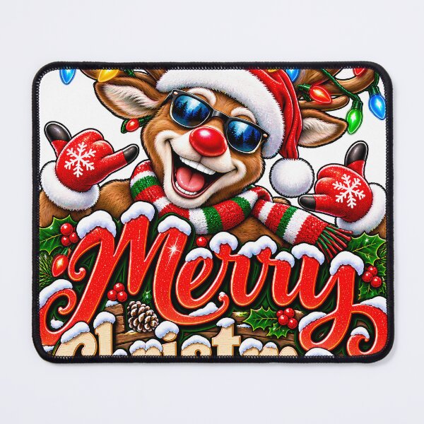 Item preview, Merry Christmas Funny Reindeer Sunglasses Christmas Lights designed and sold by 198tees.