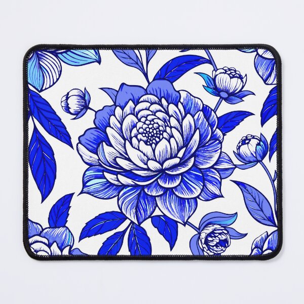 Item preview, Blue White Peony Floral Botanical Pattern Design designed and sold by FemmePod.
