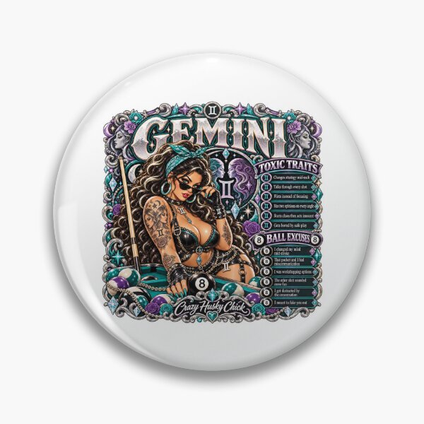 Item preview, Gemini Pool Player Toxic Traits & 8 Ball Excuses | Crazy Husky Chick designed and sold by Crazyhuskychick.