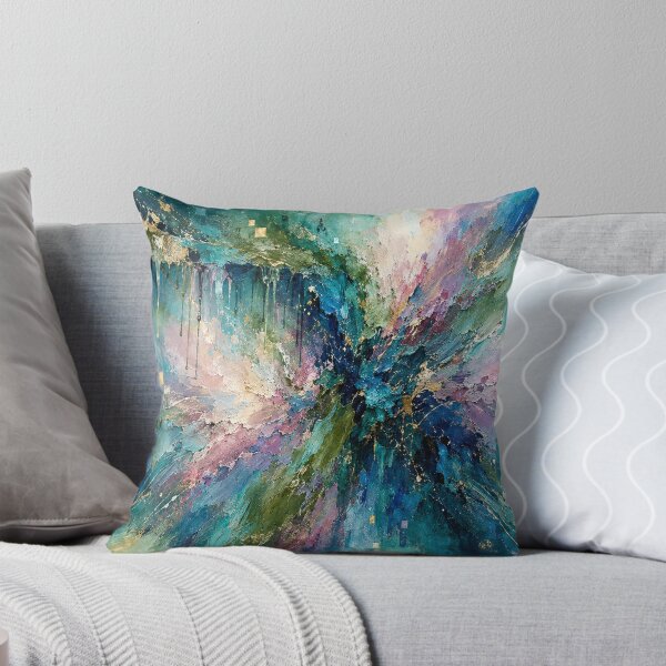 Item preview, Celestial Resonance - Emerald Green Teal Gold Abstract Art designed and sold by Joey Santiago.