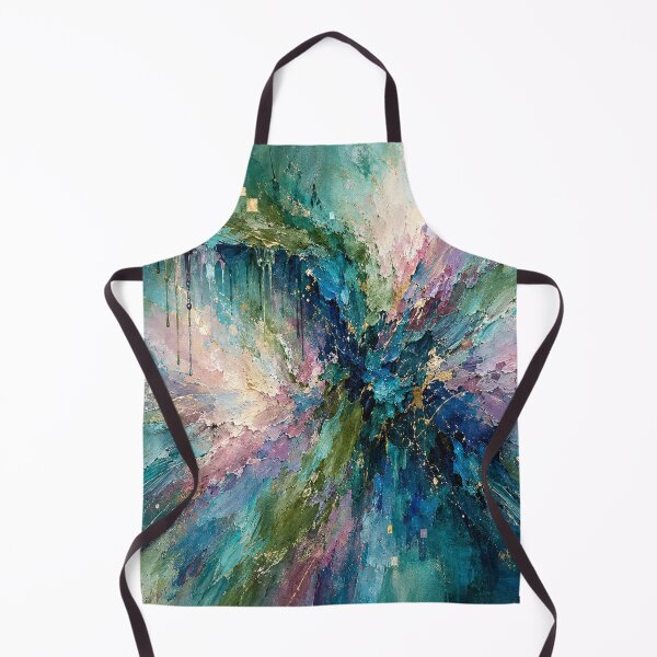 Item preview, Celestial Resonance - Emerald Green Teal Gold Abstract Art designed and sold by Joey Santiago.