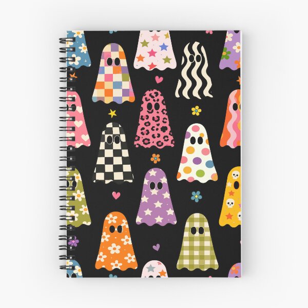 Item preview, Retro Groovy Ghosts Colorful Halloween Pattern designed and sold by VibnWalls.