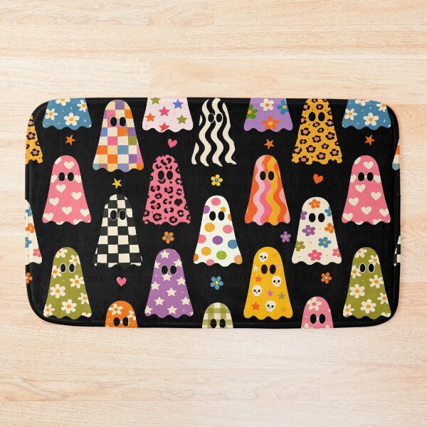 Item preview, Retro Groovy Ghosts Colorful Halloween Pattern designed and sold by VibnWalls.