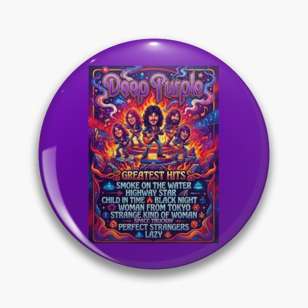 Item preview, Deep Purple Psychedelic Retro Poster designed and sold by Halifaxartguy.