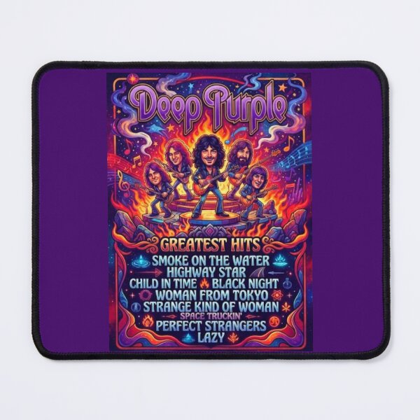 Item preview, Deep Purple Psychedelic Retro Poster designed and sold by Halifaxartguy.