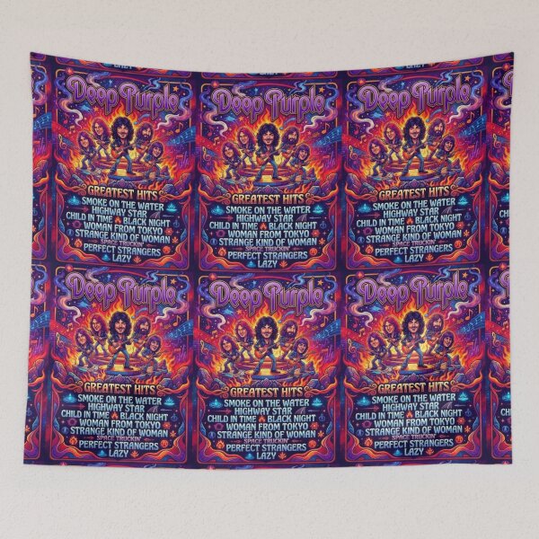 Item preview, Deep Purple Psychedelic Retro Poster designed and sold by Halifaxartguy.