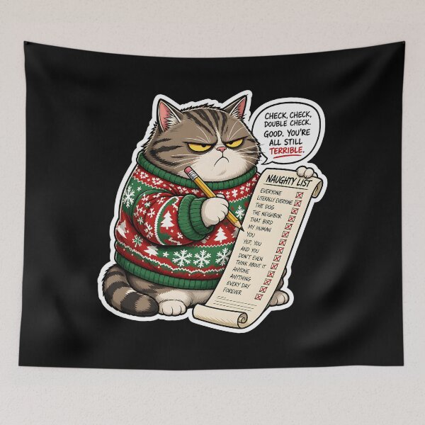 Item preview, Audit Secret Santa Grumpy Cat designed and sold by SeasonalChic.