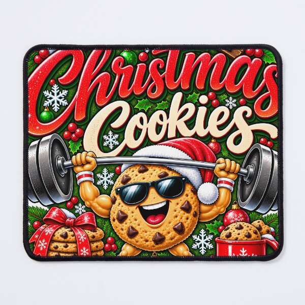 Item preview, Powered By Christmas Cookies Funny Gym Cookie Workout designed and sold by 198tees.