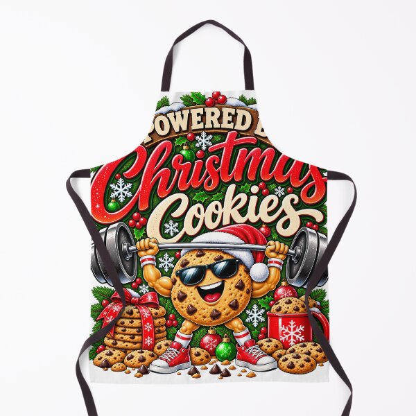 Item preview, Powered By Christmas Cookies Funny Gym Cookie Workout designed and sold by 198tees.