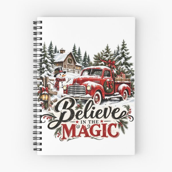 Item preview, Believe in the Magic Christmas Red Truck Snowman T-Shirt designed and sold by DesignArtist.ia.