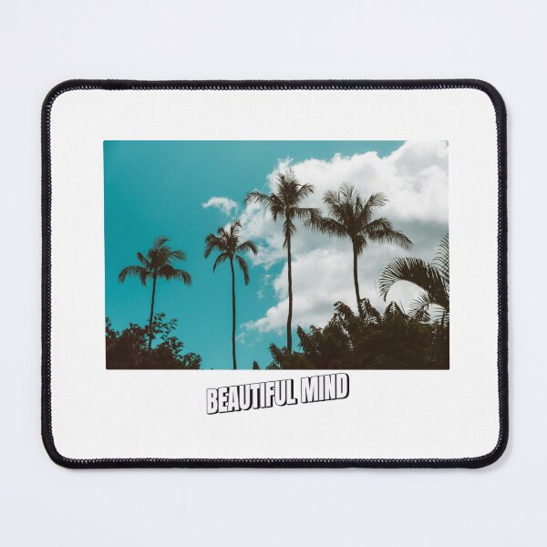 Item preview, Beautiful Mind - Retro Tropical Palm Trees Teal Sky Aesthetic Design designed and sold by regmiygears.