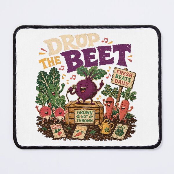 Item preview, Drop the Beet Funny Vegetable Garden Band Pun designed and sold by JoyfullyOffbeat.