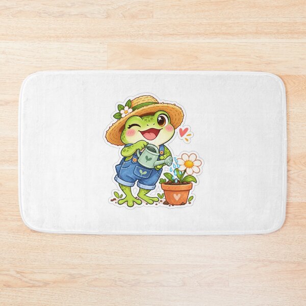 Item preview, Cute Frog Gardener Sticker | Kawaii Gardening Frog with Watering Can designed and sold by MyTutina.
