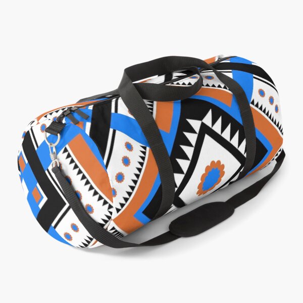 Item preview, Geometric Tribal Seamless Pattern, Blue Orange and Black Ethnic Diamond Ornamental Vector Background designed and sold by Jeffrey-Jeffrey.