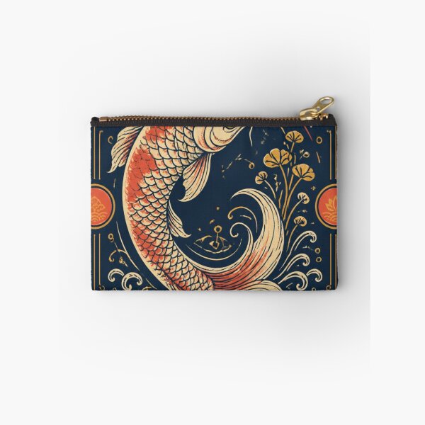 Item preview, Go With The Flow Koi Fish Wave Art designed and sold by GenZStickerHub1.