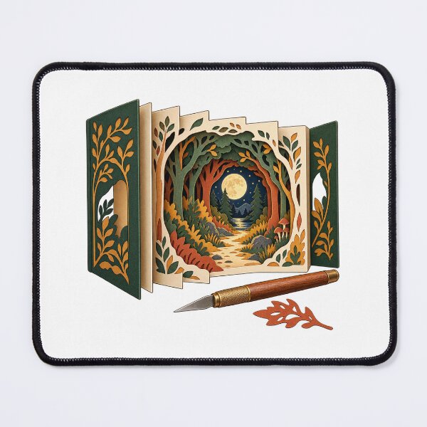 Item preview, Tunnel Book Artist Layered Paper Forest Diorama designed and sold by UrbanCanvvas.