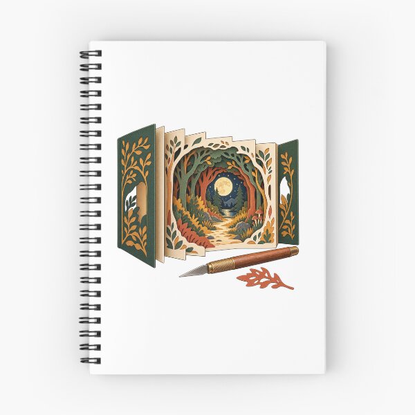 Item preview, Tunnel Book Artist Layered Paper Forest Diorama designed and sold by UrbanCanvvas.