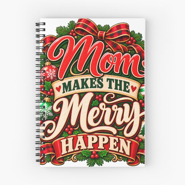 Item preview, Mom Makes The Merry Happen Christmas Mom Buffalo Plaid designed and sold by 198tees.