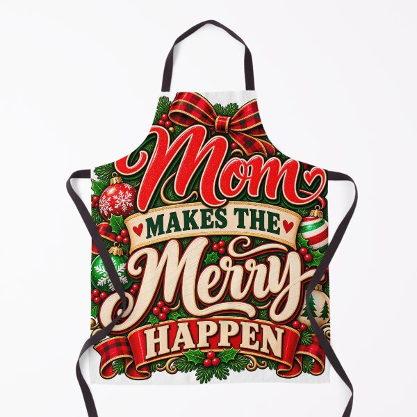 Item preview, Mom Makes The Merry Happen Christmas Mom Buffalo Plaid designed and sold by 198tees.