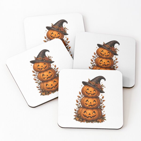 Item preview, Witchy Jack O Lantern Pumpkin Stack designed and sold by DustyCuriositie.