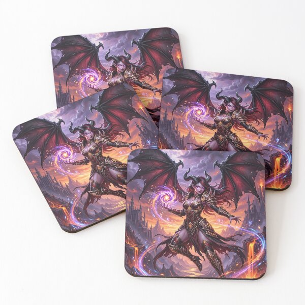 Item preview, Gothic Succubus Conjuring Magic Under the Moon - Fantasy Art designed and sold by Lucid Dream Pixel.