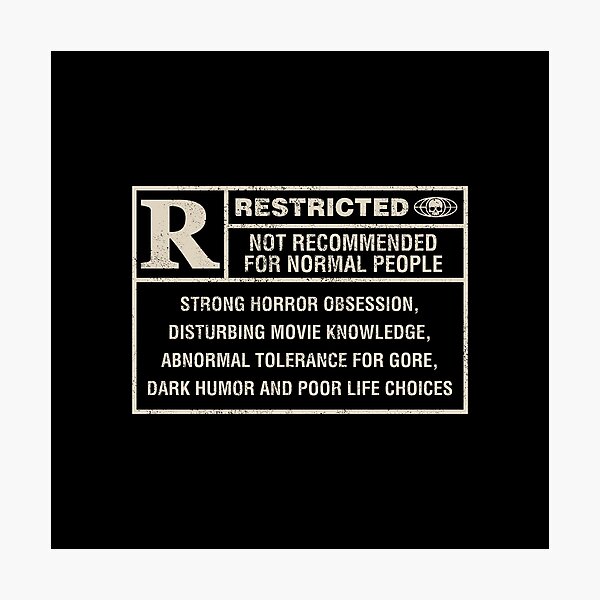 Item preview, Restricted Horror Label  designed and sold by sachpica.
