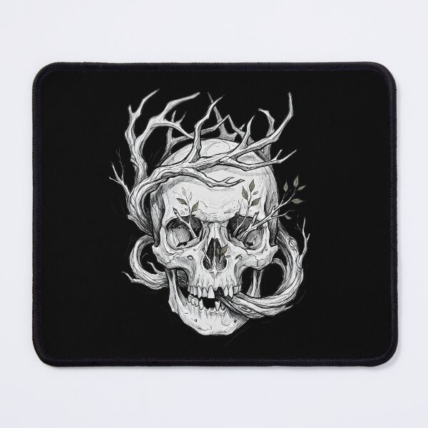 Item preview, Skull Emerges Through Twisting Antler-Like Branches designed and sold by MisteryDesigner.