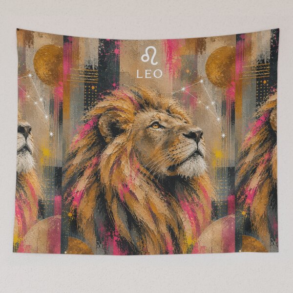 Item preview, Leo Zodiac Lion Painting – Astrology & Celestial Art designed and sold by GalleryKauffeld.