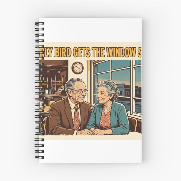 Item preview, Early Bird Gets The Window Seat Funny Senior Diner Shirt designed and sold by Hearth & Hue.