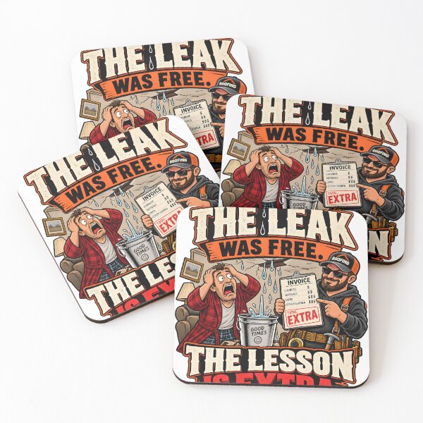 Item preview, The Leak Was Free The Lesson Is Extra designed and sold by Roofers Coffee.